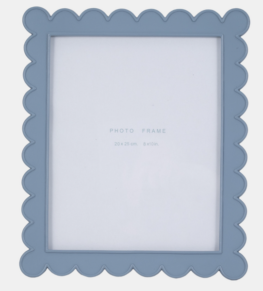 Blue Scallop Edge Photo Frame