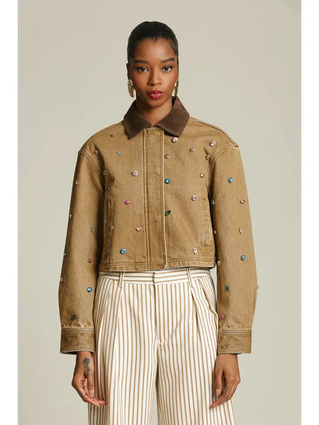 Bejeweled Cotton Jacket