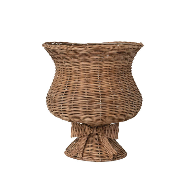 Decorative Hand-Woven Rattan Footed