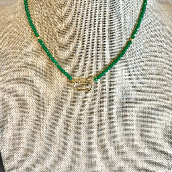 Green Baby Bead Necklace