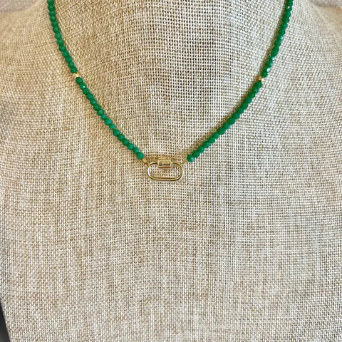 Green Baby Bead Necklace