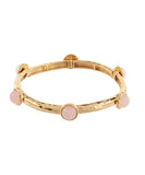 Oval Glass Station Bangle Bracelet