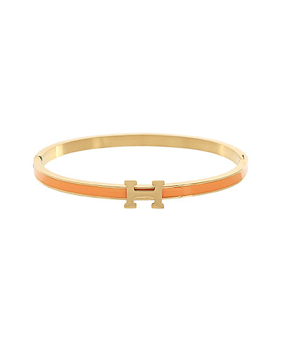 Initial Colorful Bangle Bracelet
