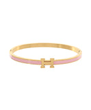 Initial Colorful Bangle Bracelet