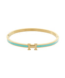 Initial Colorful Bangle Bracelet