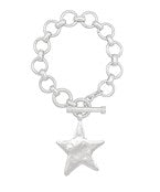 Bold Star Charm Toggle Bracelet