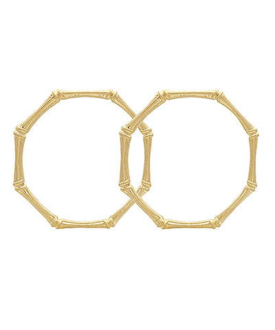 Vintage Bamboo Textured Bracelet Set