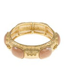 Square Colored Stone Station Bracelet
