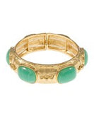 Square Colored Stone Station Bracelet