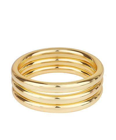 3 Row Stackable Metal Bracelet