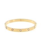 Pave Crystal Station Bangle Bracelet