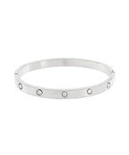 Pave Crystal Station Bangle Bracelet