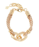 Double O Link Antique Rope Bracelet