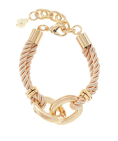 Double O Link Antique Rope Bracelet