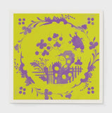 La Chinoiserie Acid Violet Cocktail Napkin