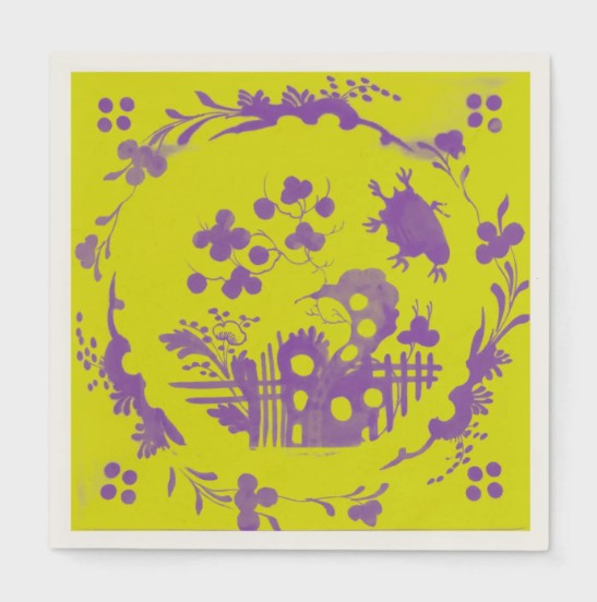 La Chinoiserie Acid Violet Cocktail Napkin
