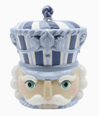 Blue Nutcracker Cookie Jar