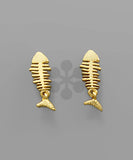 Fish Skeleton Studs