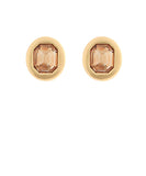 Emerald & Metal Earrings