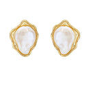 Organic Pearl & Shell Earrings