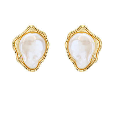 Organic Pearl & Shell Earrings