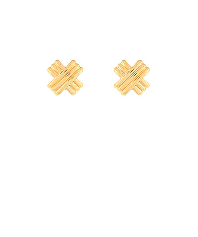 Textured Crisscross Stud Earrings