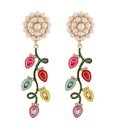 Christmas Light Bulbs Drop Earrings