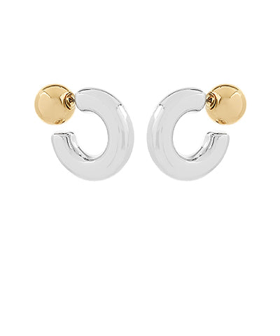 25mm Ball Accent Bold Metal Hoops