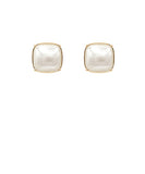 Faceted Epoxy Stone Square Earrings
