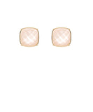 Faceted Epoxy Stone Square Earrings