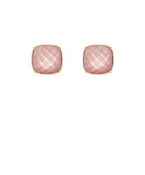Faceted Epoxy Stone Square Earrings
