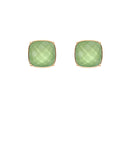 Faceted Epoxy Stone Square Earrings