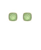 Faceted Epoxy Stone Square Earrings