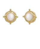 Antique Cats Eye Textured Earrings