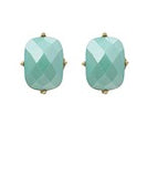 Pearl Finish Rectangular Acetate Earrings