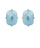 Pearl Finish Rectangular Acetate Earrings