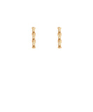 Textured Bamboo Bar Stud Earrings