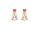 Christmas Tree Enamel Earrings