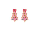 Christmas Tree Enamel Earrings