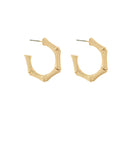 Angled Bamboo Style Hoops