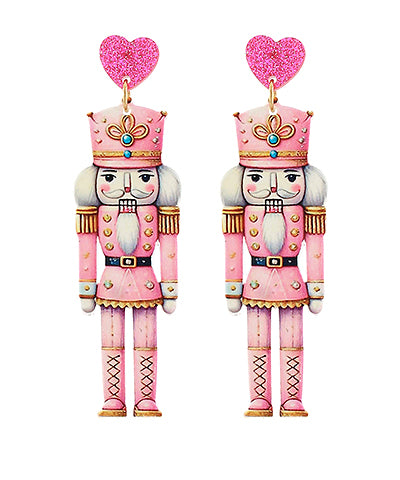 Christmas Nutcracker Acrylic Earrings