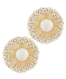 Pearl & Crystal Sunburst Earrings