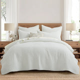 Eyelet Cream Quilt Set