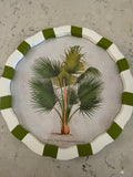 Framed Green And White Striped Wall Decor Style 2