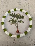 Framed Green And White Striped Wall Decor Style 3