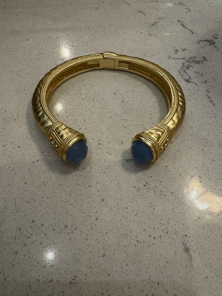 hammered cuff light blue