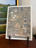 "NC Coast" Navy Print by Frances Purvis