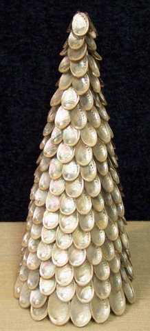 Inverted Abalone Tree 16" Tall 7" Round