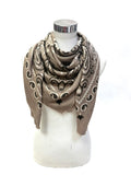 Large Woolen Square Bandana | Light Taupe
