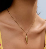 Coralie 18K Gold Non-Tarnish Fish Pendant Chain Necklace